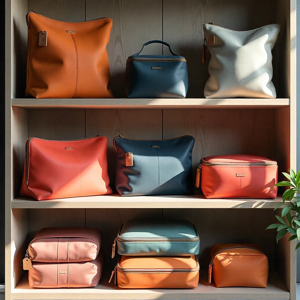 sleek toiletry bag with waterproof lining